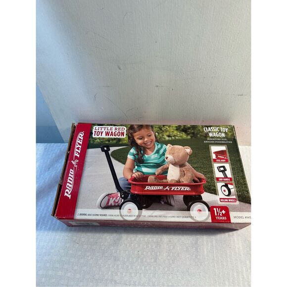 Radio Flyer Miniature Red Wagon pretend play model W5 new - Picture 3 of 9